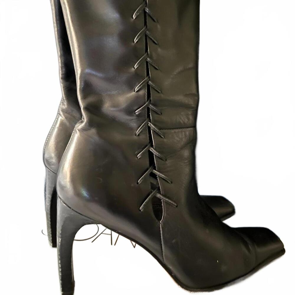 Sold - Vintage Black Calf Boots Joan & David Circa